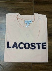 8695- LCST Somon Rengi Enjoksiyon Baskı Bisiklet Yaka T-shirt