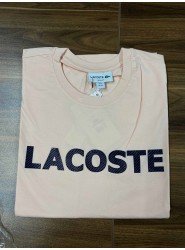 8695- LCST Somon Rengi Enjoksiyon Baskı Bisiklet Yaka T-shirt