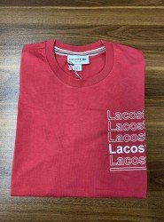 8699- LCST Gül Kurusu Baskılı Bisiklet Yaka T-shirt