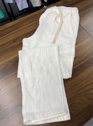 8720- BYMN Beyaz İpli Müslin Pantolon