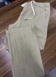 8722- BYMN Yeşil İpli Müslin Pantolon