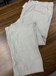 8726- BYMN A. Yeşil İpli Müslin Pantolon