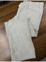 8726- BYMN A. Yeşil İpli Müslin Pantolon