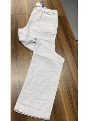8764-JC Taş Rengi Keten Pantolon