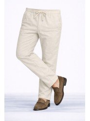 8769-JC Krem Keten Pantolon