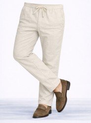 8769-JC Krem Keten Pantolon