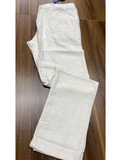8769-JC Krem Keten Pantolon