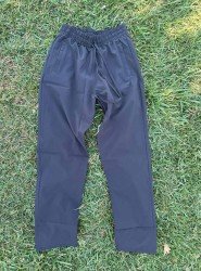 8771-BYMN Siyah Paraşüt Kumaş Slim Fit Eşofman
