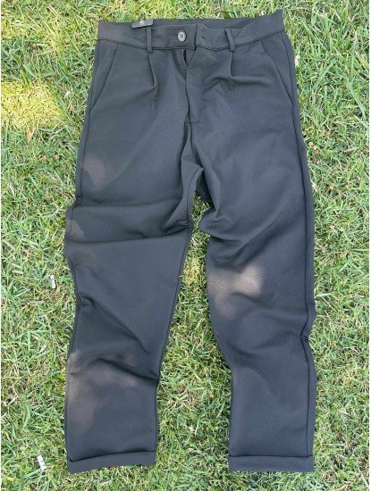 8771-BYMN Siyah Paraşüt Kumaş Slim Fit Eşofman