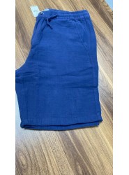 8778-BYMN Lacivert Comfort Fit Müslin Şort