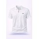 8781-LCST Beyaz Yarım Fermuarlı Pike Kumaş Polo Yaka T-Shirt
