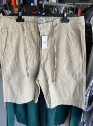 8785-BYMN A.Yeşil Regular Fit Keten Şort
