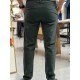 8788-BYMN Koyu Yeşil Regular Fit Keten Pantolon