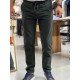 8788-BYMN Koyu Yeşil Regular Fit Keten Pantolon
