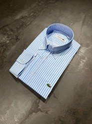 8804- LCST Açık Mavi Çizgili Slim Fit Gömlek