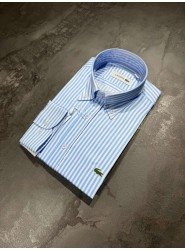 8804- LCST Açık Mavi Çizgili Slim Fit Gömlek