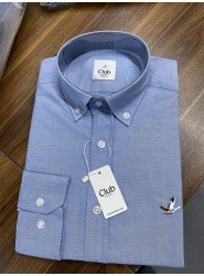 8809- BYMN Comfort Fit Mavi Oxford Gömlek