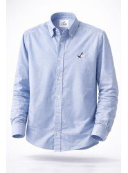8809- BYMN Comfort Fit Mavi Oxford Gömlek