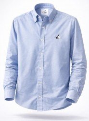 8809- BYMN Comfort Fit Mavi Oxford Gömlek