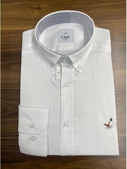 8815- BYMN Comfort Fit Beyaz Pamuk Gömlek