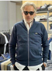 8836-LCST Lacivert Tam Fermuarlı Dik Yaka Sweath