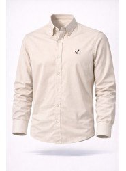 8906-BYMN Comfort Fit Krem Pamuk Gömlek