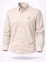 8906-BYMN Comfort Fit Krem Pamuk Gömlek