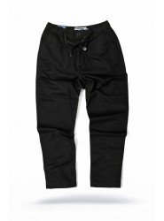 9131-Jacob Cohen Siyah Keten Rahat Kalıp Pantolon