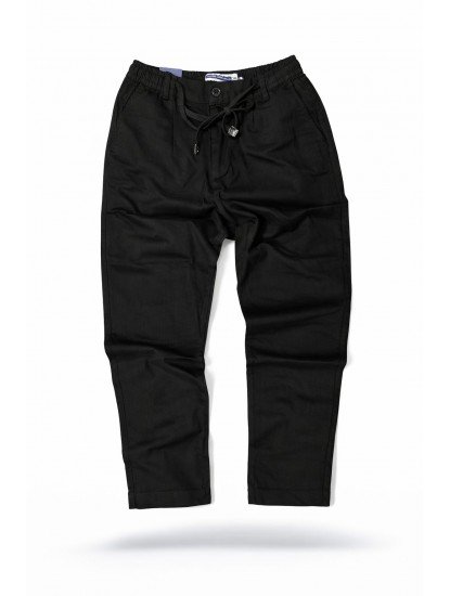 9131-Jacob Cohen Siyah Keten Rahat Kalıp Pantolon