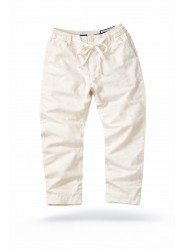 9134-Jacob Cohen Ekru Keten Rahat Kalıp Pantolon