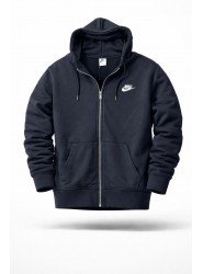 9085-NK Lacivert Tam Fermuarlı Kapşonlu Sweath