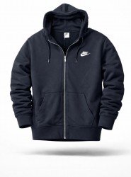 9085-NK Lacivert Tam Fermuarlı Kapşonlu Sweath