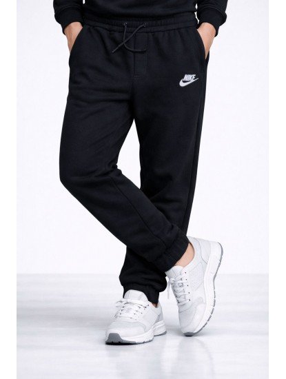 9087-NK Siyah Paçası Lastikli Eşofman Altı