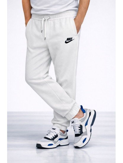 9088-NK Ekru Paçası Lastikli Eşofman Altı