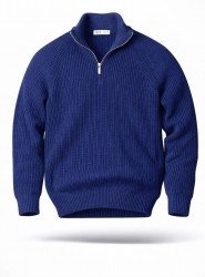 9106-CECE Lacivert Yarım Fermuarlı  Kazak