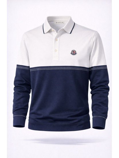 9109-Monchler Lacivert Polo Yaka Triko