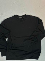 9114-NTW Siyah Sıfır Yaka Modal Kumaş Sweath