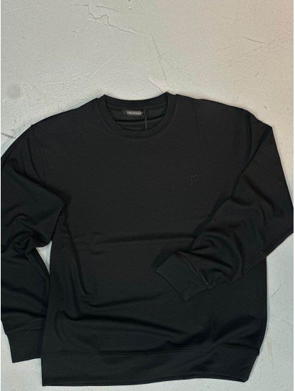 9114-NTW Siyah Sıfır Yaka Modal Kumaş Sweath