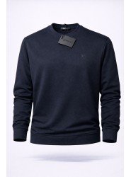 9115-NTW Lacivert Sıfır Yaka Modal Kumaş Sweath