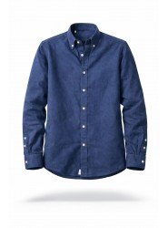 9126-JC Lacivert Keten Comfort Fit Gömlek