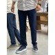 9132-JC Lacivert Keten Rahat Kalıp Pantolon