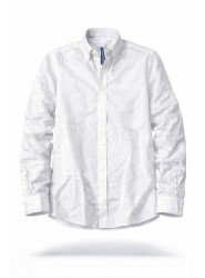 9135-Jacob Cohen Beyaz Keten Comfort Fit Gömlek