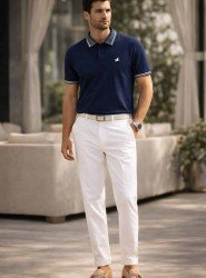 9137-BYMN Lacivert Polo Yaka Tshırt