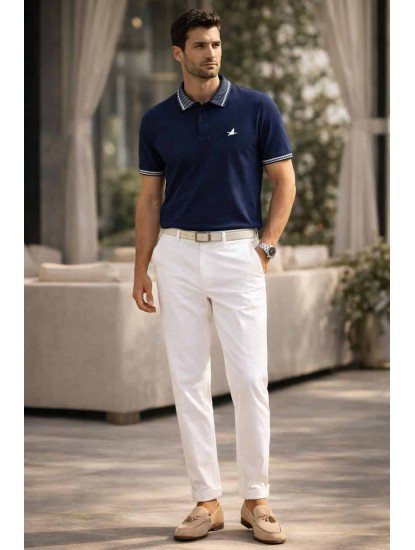 9137-BYMN Lacivert Polo Yaka Tshırt