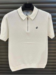 9147-BYMN Ekru Kısa kol Polo Yaka Merserize