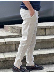 9148-Brooks Brothers Gri Gabardin Likralı Yüksek Bel Pantolon