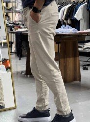 9151-Brooks Brothers Vizon Gabardin Likralı Yüksek Bel Pantolon