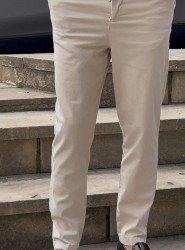 9151-Brooks Brothers Vizon Gabardin Likralı Yüksek Bel Pantolon