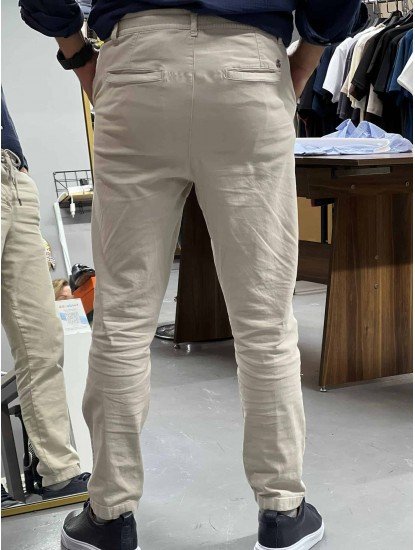 9151-Brooks Brothers Vizon Gabardin Likralı Yüksek Bel Pantolon