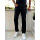 9156-NTWK Siyah  Gabardin Likralı Yüksek Bel Pantolon